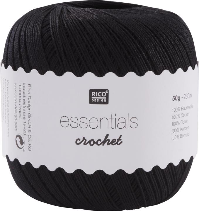 Actual product image Rico Design Crochet and Knitting Yarn Essentials Crochet 50 g, Light Grey (280 m)