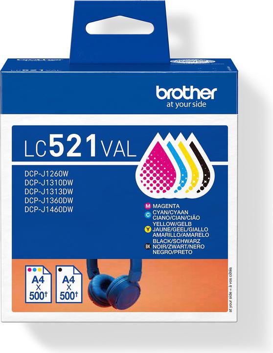 Brother LC521VAL (M, C, Y, BK)