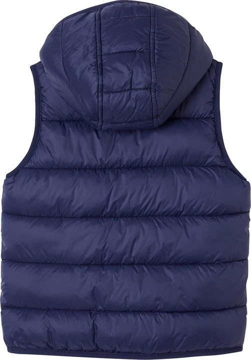 Actual product image Vertbaudet Boys' quilted waistcoat with hood & recycled material (98)