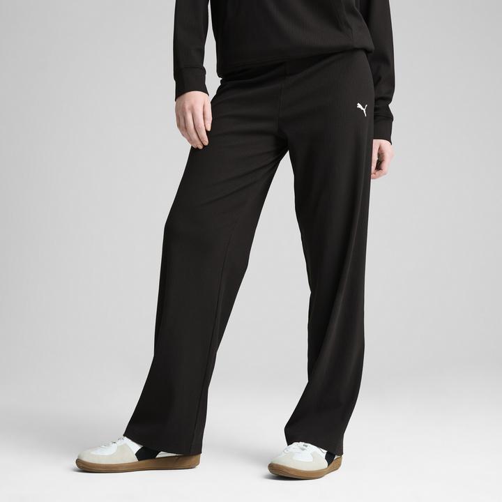 Actual product image Puma ESS ELEVATED High-Waist Straight Leg Rib Pant (XS)