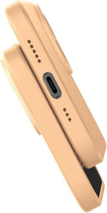 Actual product image Baseus Liquid Silica Gel Case for iPhone 14 Pro Max (Sunglow)+ tempered glass + cleaning kit (Apple iPhone 14 Pro Max)