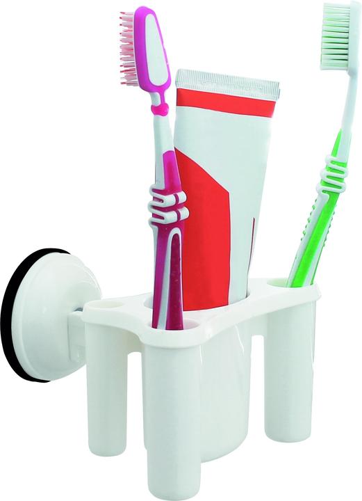 Immagine prodotto Eurotrail Supporto per spazzolino da denti con ventosa bianco