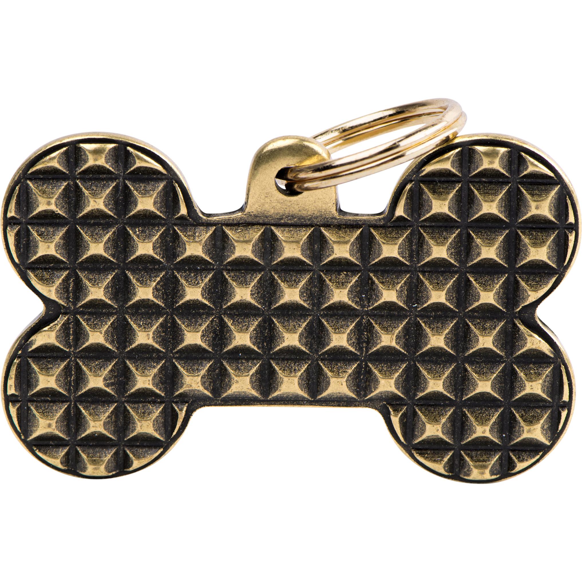 Myfamily MyFa tegn bronx, ben XL, guld, studs (XL, Cane), Collare + Guinzaglio