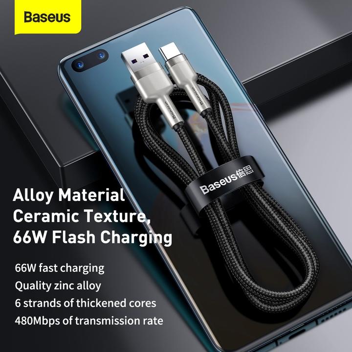 Actual product image Baseus USB type A - USB type C (2 m, USB 2.0, 66 W)