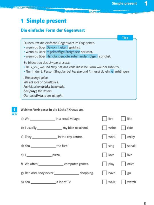Produktbild 10-Minuten-Training Englisch Simple Present und Present Progressive 5. Klasse (Englisch, Deutsch, 2023)