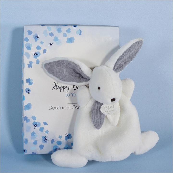 Actual product image Doudou et Compagnie Happy Glossy, bunny cuddle cloth 17cm