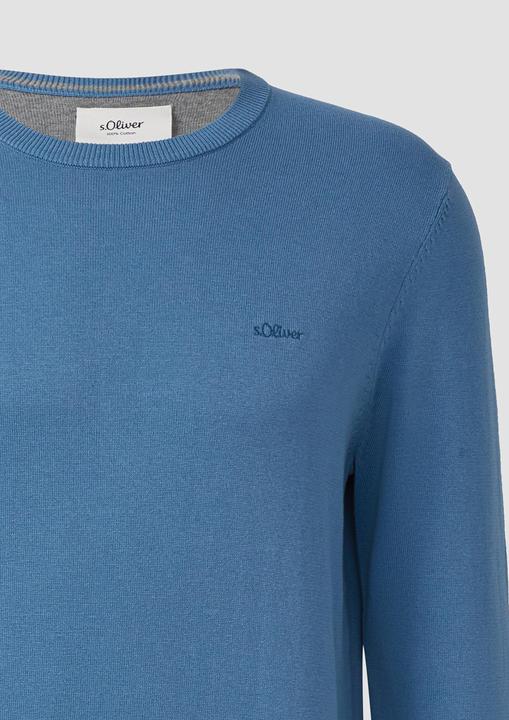 Produktbild s.Oliver Strickpullover Baumwollpullover mit Logo-Stickerei (XL)