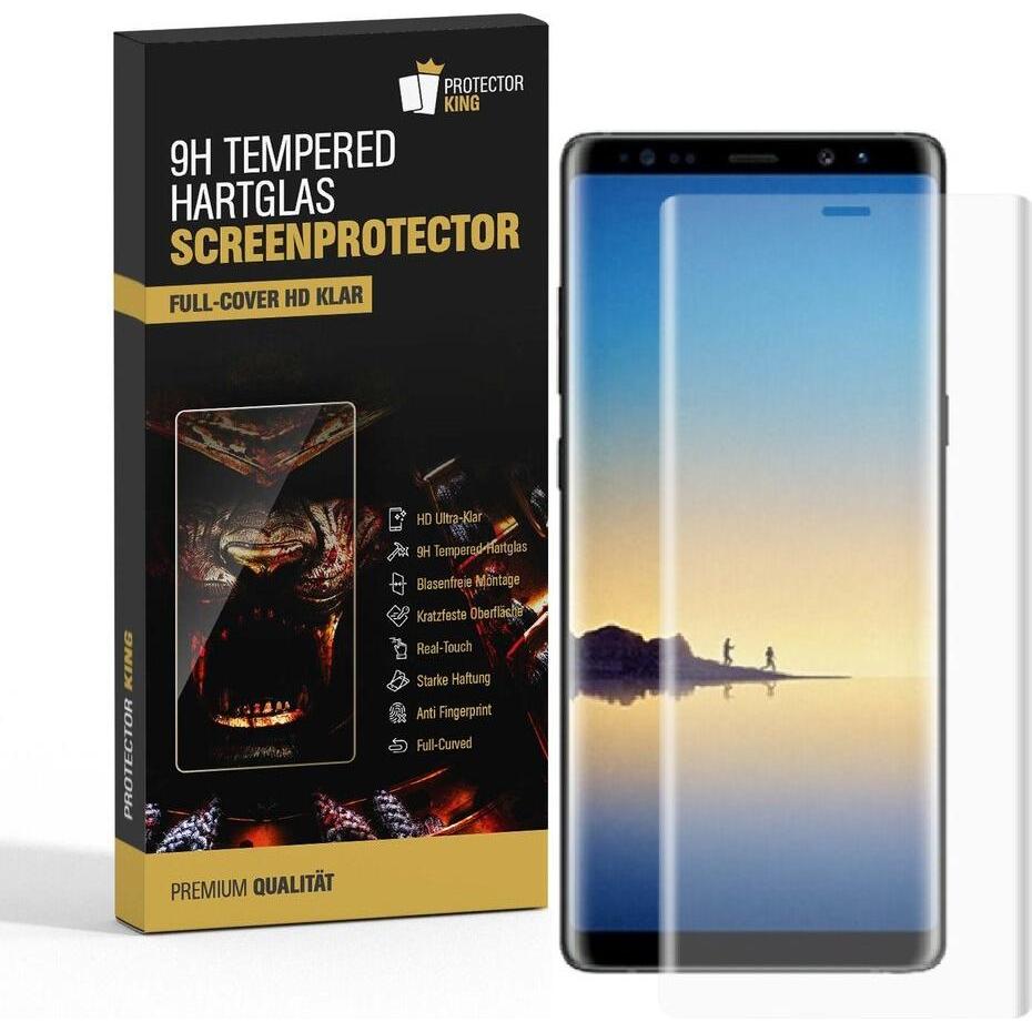 Protectorking 6x echtes Tempered 9H Panzerhartglas 3D KLAR (6 Stück, Samsung Galaxy Note 8), Smartphone Schutzfolie