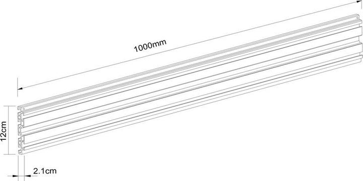 Image du produit Multibrackets Profilé en aluminium, système modulaire Pro, noir (Platines de montage / d'adaption)