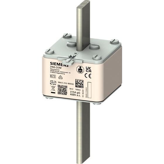 Siemens SIEM 3NA3242-4KK02 NH-Sicherung 3NA COM, NH2, In: 224A, Un AC: 400V, gG, ohne El, Elektronikzubehör + Gehäuse