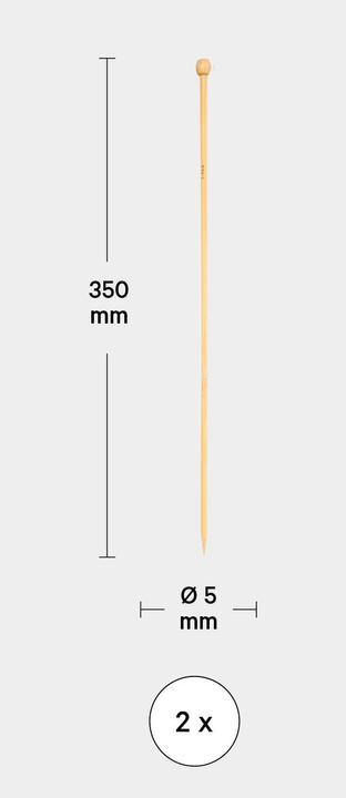 Image du produit Lalana Aiguilles à tricoter 5 mm, 2 pièces