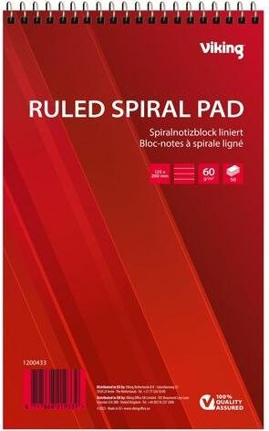 Produktbild Viking Notizblock 125 x 200 mm Liniert (125 x 200 mm, Liniert, Weicher Einband)