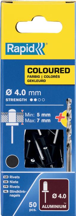 Actual product image Rapid Dark grey blind rivet Ø 4.0 x 10 mm