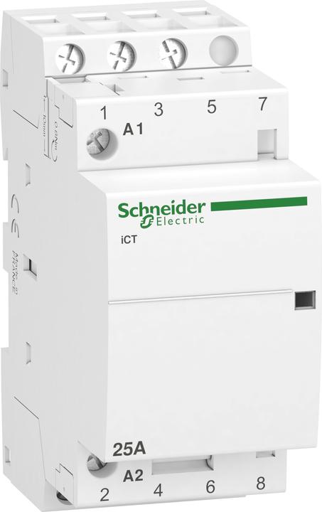 Actual product image Schneider Electric Acti9 iCT Contactor 25A 3NO 220/240Vac