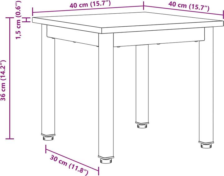 Immagine prodotto vidaXL Couchtisch (40 x 40 x 36 cm)