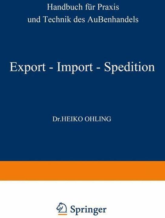 Produktbild Export - Import - Spedition (Deutsch, Heiko Ohling, 1973)
