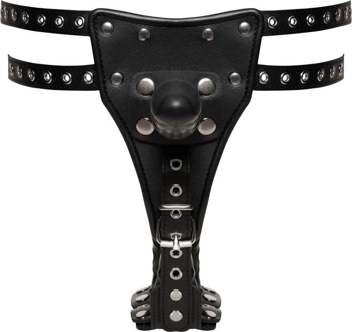 Actual product image Zado Leather String With 3 Dildos