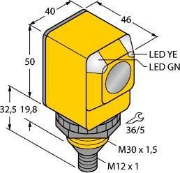 Actual product image Turck Opto Sensor diffuse sensor with fixed background suppression (0.60 m)