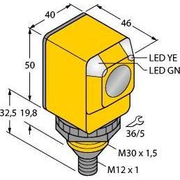 Turck, Rilevatore di movimento, Sensore ottico Sensore a riflessione con filtro di polarizzazione Q40AW3LPQ1 (6 m)