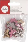 Actual product image Rayher Wooden sprinkling butterfly, 24 pieces
