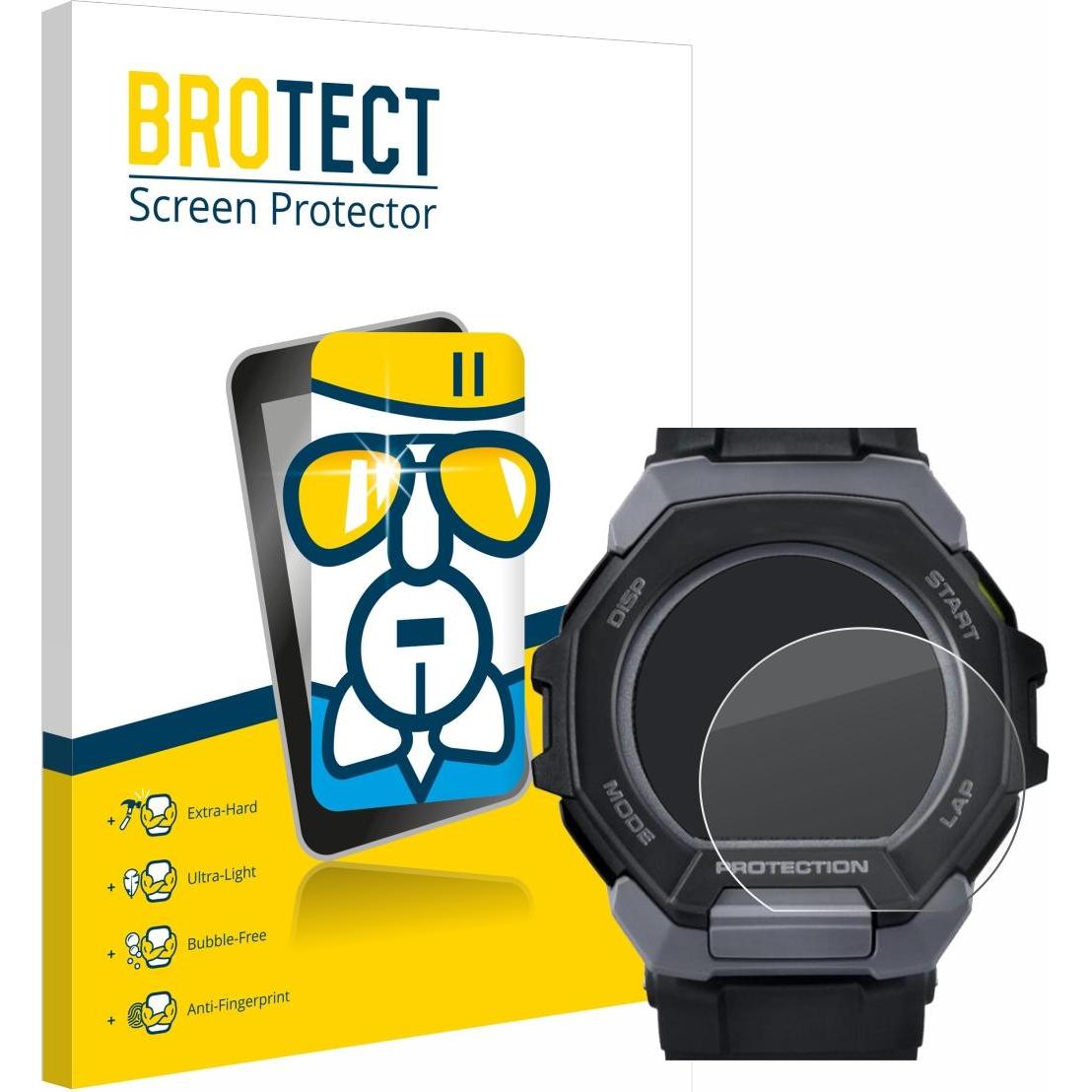 BROTECT Schutzglas Schutzfolie Glas Folie Displayschutz klar, Smartwatch Schutzfolie, Transparent