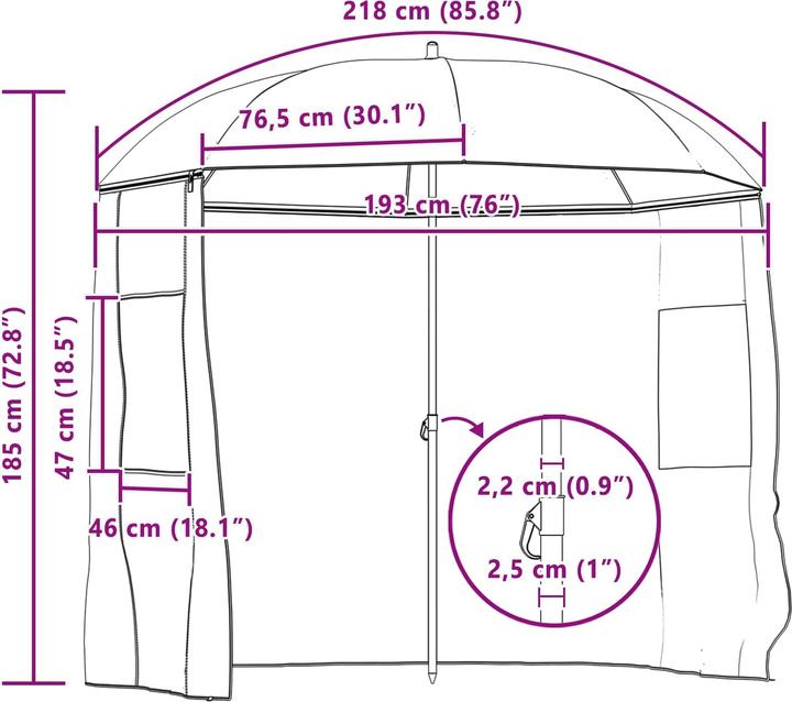 Immagine prodotto vidaXL Angel-Regenschirm