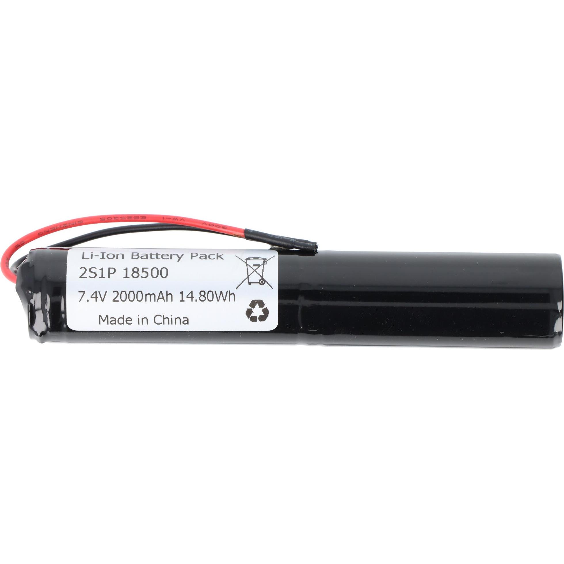 Thumbnail - AccuCell 2S1P 7,2V-7,4V 2000mAh zylindrisch Li-Ion Akku mit BMS-Schutz und offenen Kabellitzen (2000 mAh), Batterien + A...