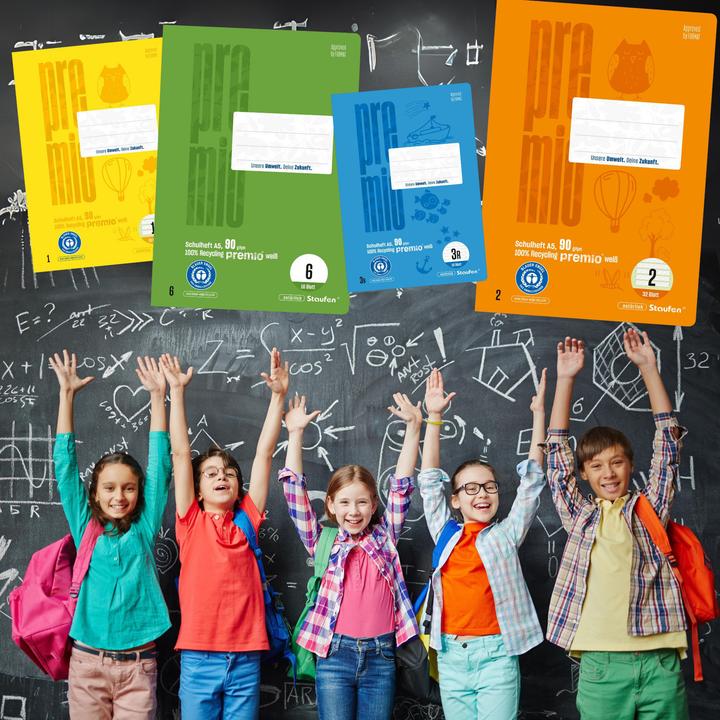 Produktbild Staufen Collegeblock Premio, Spiralbindung, 90 g/qm, DIN A4, 80 Blatt (A4, Kariert, Weicher Einband)