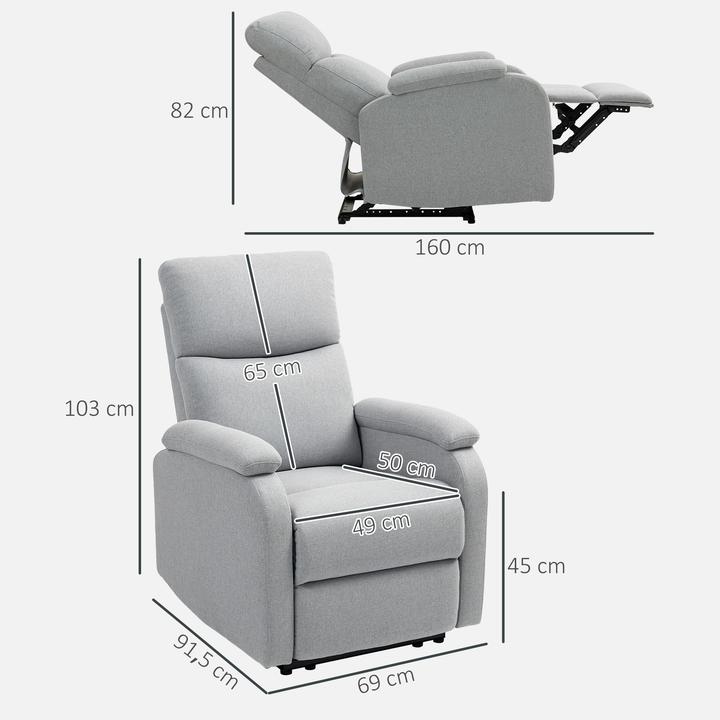 Actual product image Homcom Relaxsessel Polyester Grau