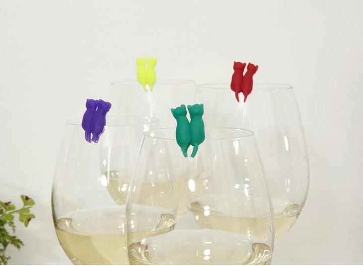 Actual product image Kikkerland Glass marker cats Multicolor (glass marker)