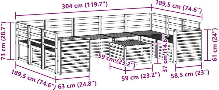 Produktbild vidaXL Outdoor-Sofa