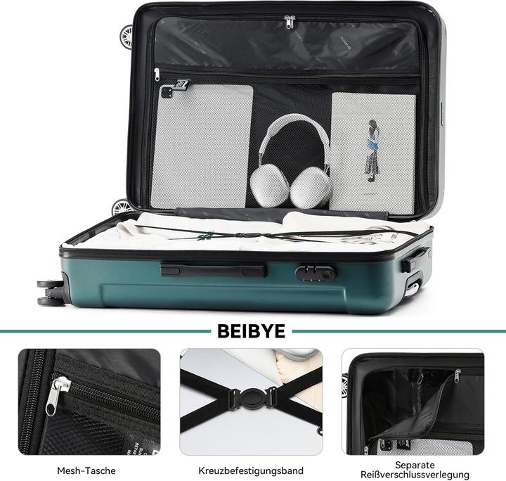 Actual product image Beibye Hartschalen-Koffer Trolley M