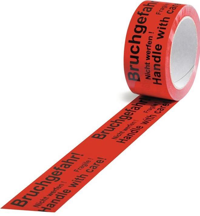 Transpak Warning tape PP Risk of breakage length 66 m, width 50 mm red (50 mm)