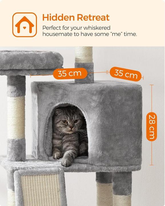 Produktbild Feandrea Kratzbaum (115 cm, Grau)