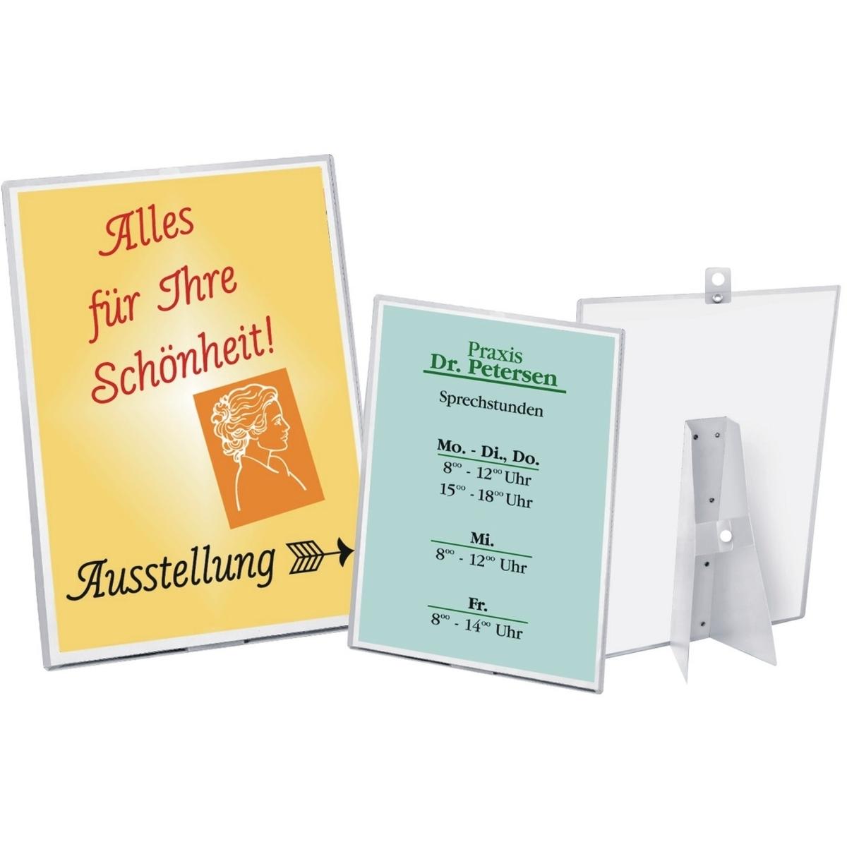 Veloflex, Prospektständer, Plakatständer A3 Kunststoff transparent (A3)