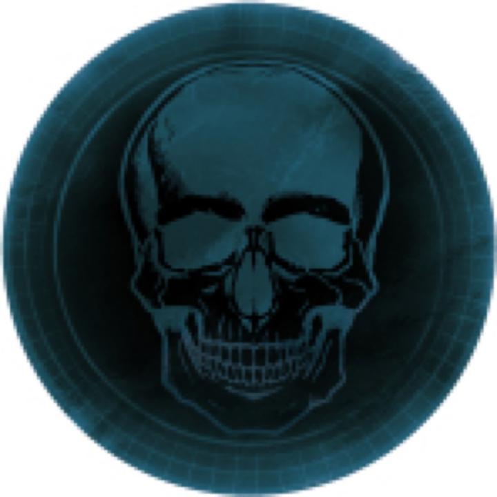 Actual product image Amscan Plate Skull 23cm (8x)