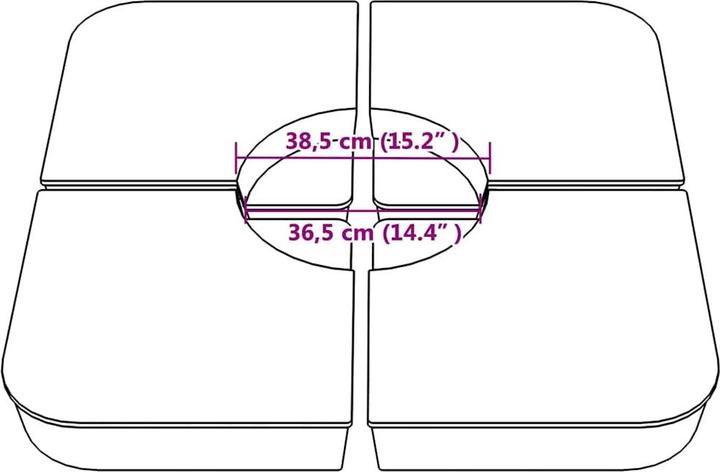 Produktbild vidaXL Sonnenschirmständer Set