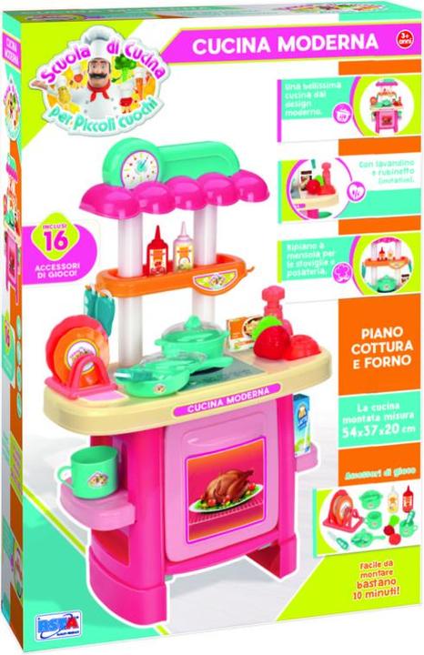 Rs Toys Cooking School - Modern Kitchen with 16 Accessories
