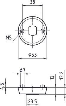 Actual product image Glutz Protective rosettes Secaport 5630S-K/5630C for door knobs (2 pcs.)