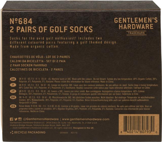 Produktbild Gentlemen's Hardware Golf Socks (2er Pack, 41 - 45)