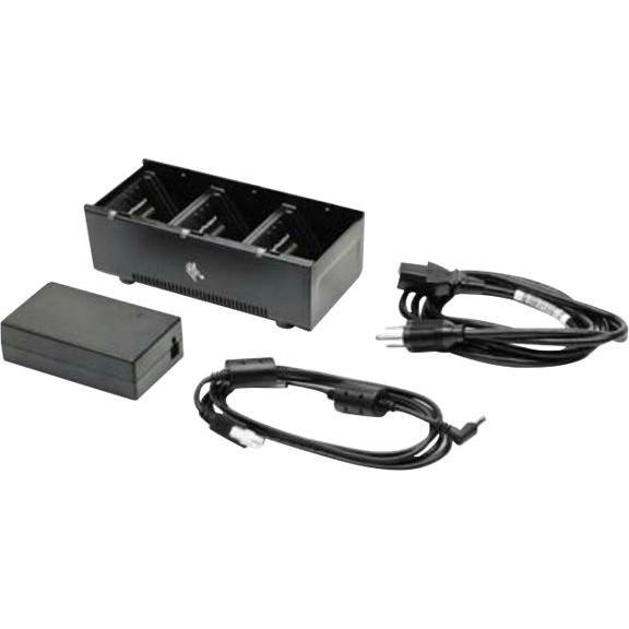 Zebra 3 Slot Batt Charger Uk Pwr Cor (3 Stk., Ladegerät inkl. Akku), Akku Ladegerät