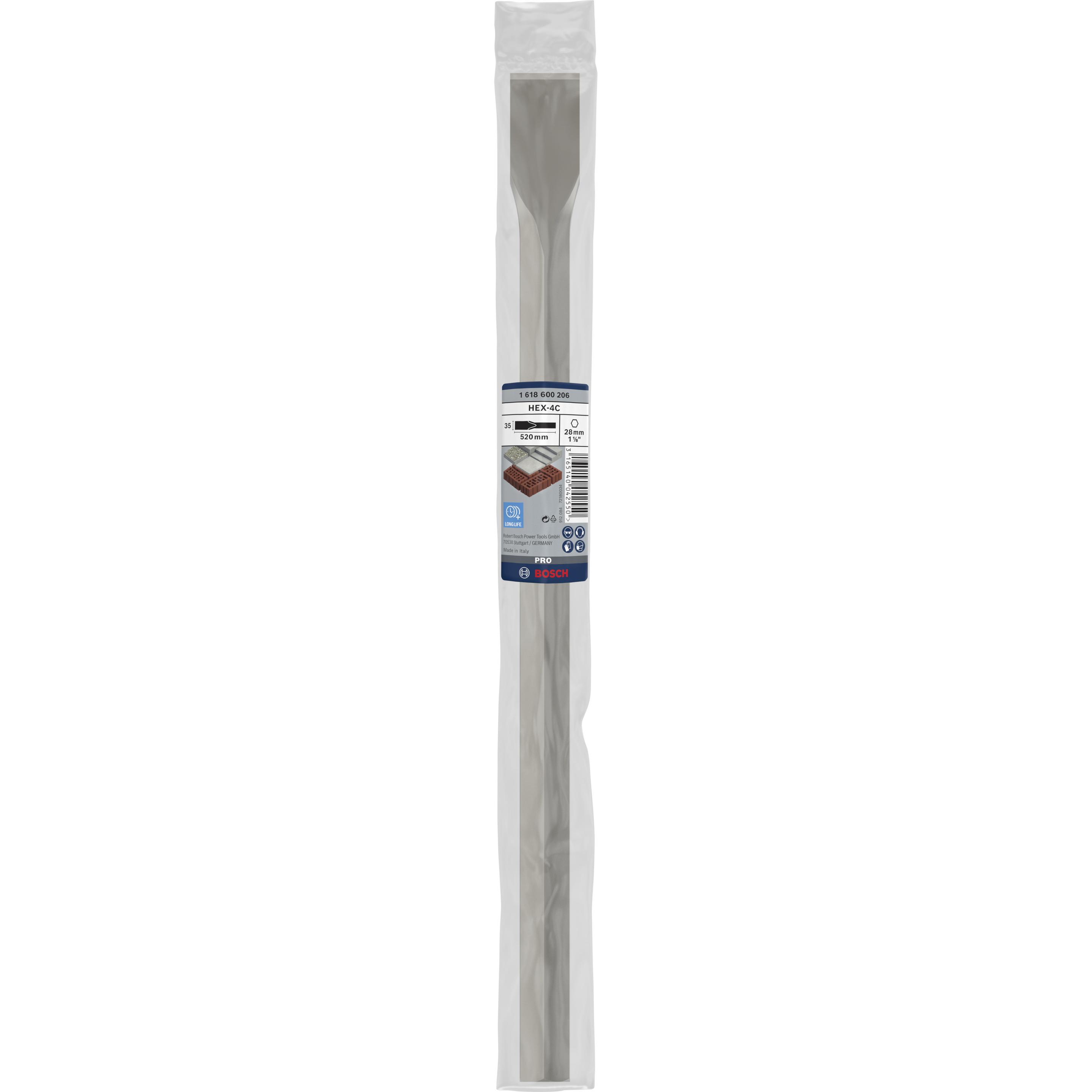 Thumbnail - Bosch Professional Zubehör, Meissel, PRO HEX 28-4C Flachmeissel, 35 x 520 mm (35 mm)