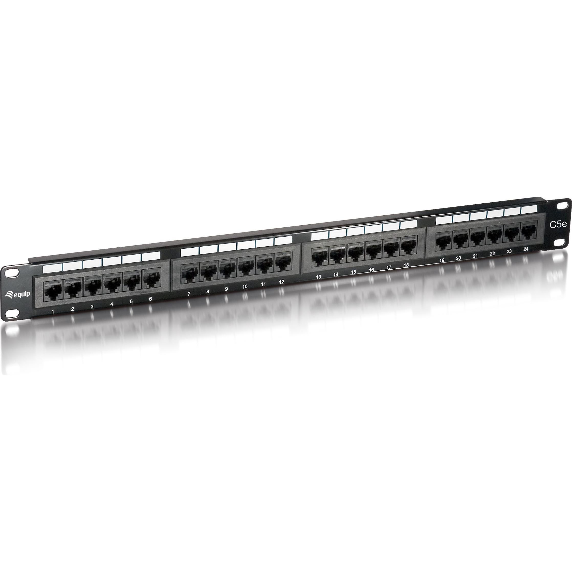 equip Patch Panel Schwarz, Server Zubehör, Schwarz