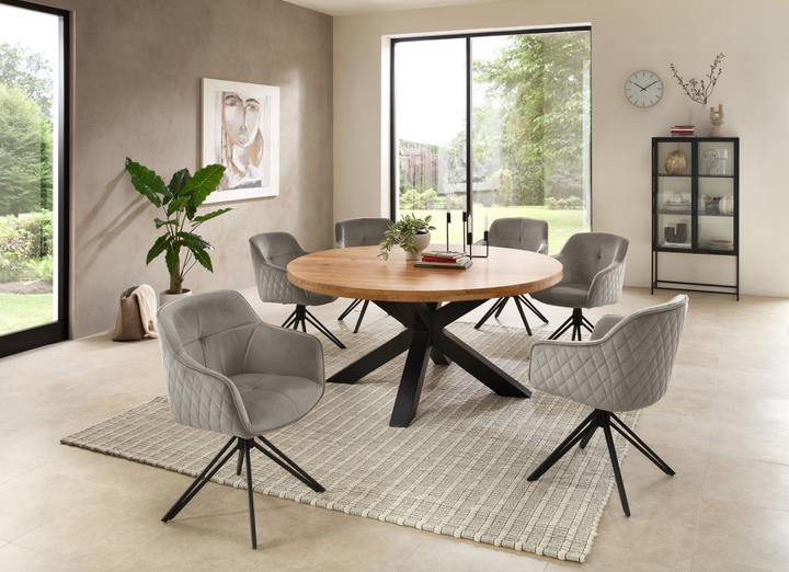 Produktbild Stolkom EMMA Armlehnstuhl drehbar 180 ° Metall/Samtstoff