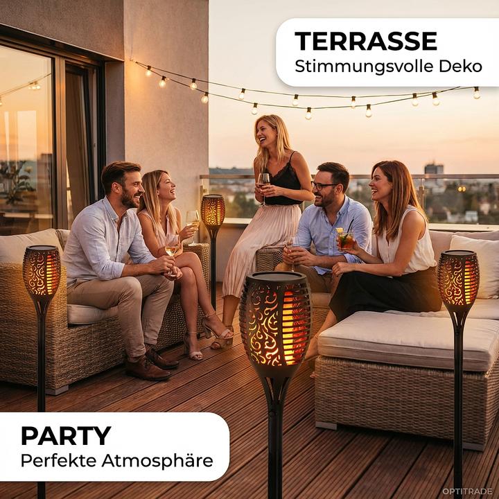 Actual product image Solar lamp with flame effect 50 cm