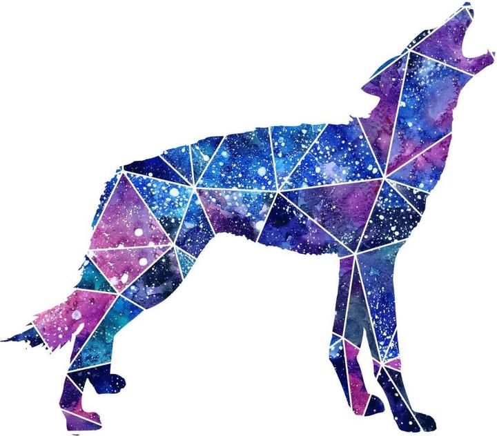 Image du produit Trenddeko Polygone Galaxie Wolf (50 x 43 cm)