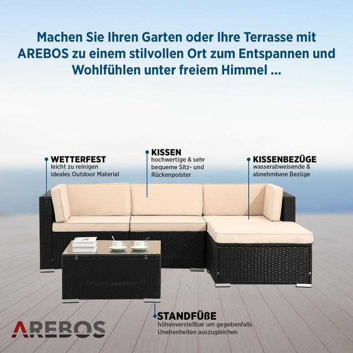 Produktbild Arebos Polyrattan - Sitzgruppe