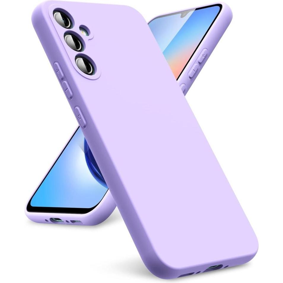 Screenguard Samsung Galaxy A34 5G Liquid Silicone Case Hülle (Samsung Galaxy A34 5G), Smartphone Hülle, Violett