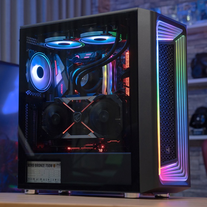 Produktbild AeroCool Geh Midi Interstellar MicroATX/ATX/MiniITX ARGB/TG (ATX, Mini-ITX, mATX)