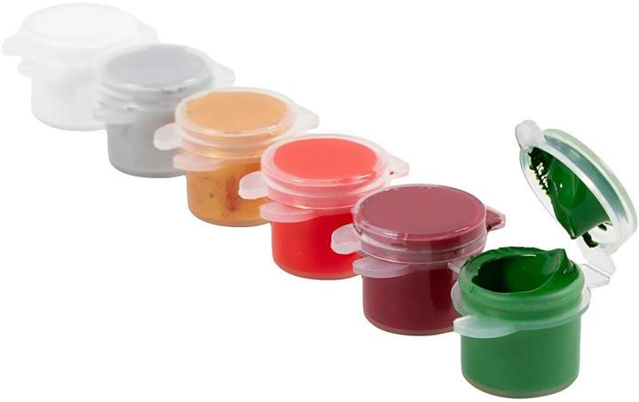 Produktbild Creativ Company Acrylfarbe Hobbyfarbe Plus Color 6 x 5 ml, Weihnachtsfarben (5 ml)